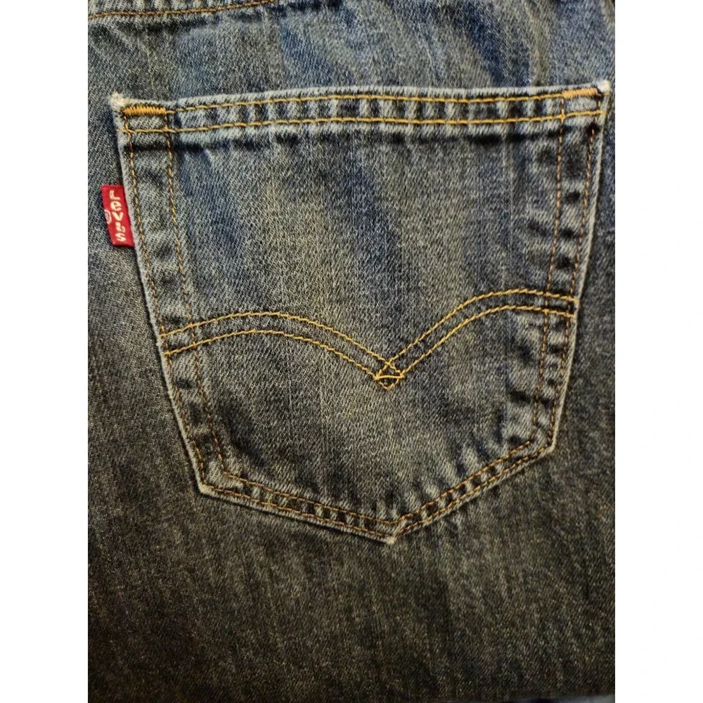 Levis 505 Regular Straight Blue Denim Jeans Mens Tag 30x30 Western